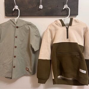 Kids Green Button Down Shirt